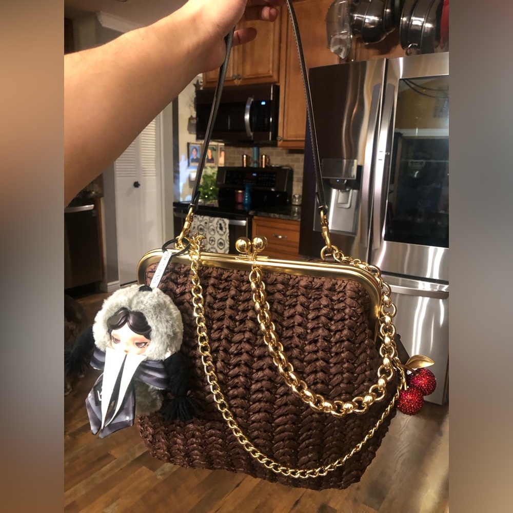 ✨Coach Brown Straw Kisslock Frame 27✨ - Picture 12 of 12
